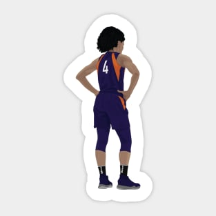 Female basketball player waiting Sticker